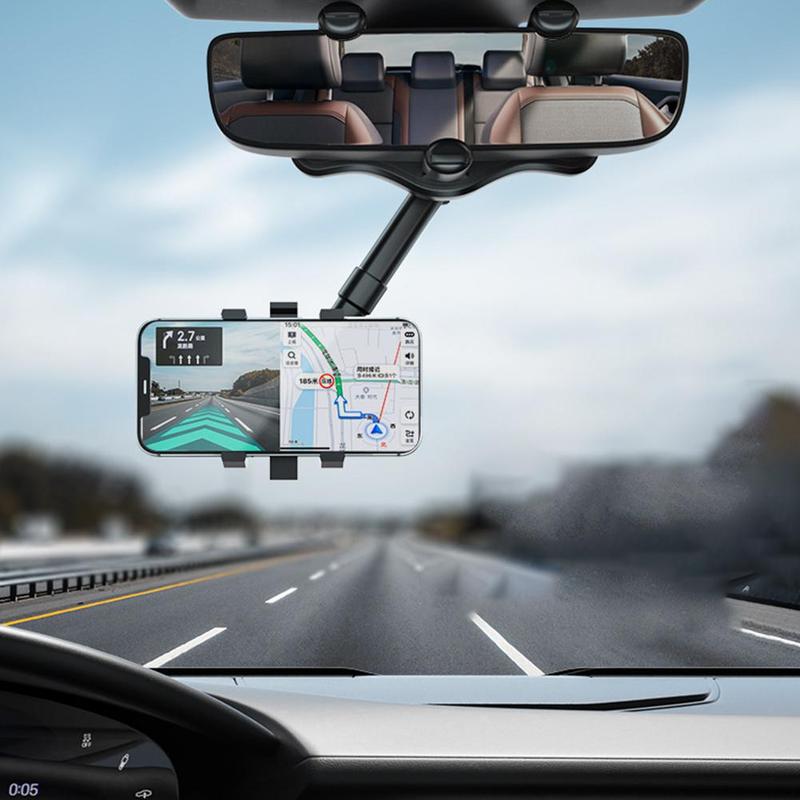 Verstelbare Auto Telefoonhouder Zwart 360° Rotatie Kunststof-1