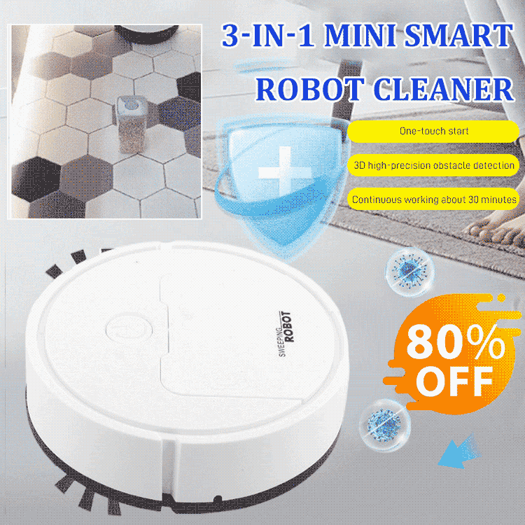 Robotstofzuiger Met Dweil 3-in-1 Slim Efficiënt Kunststof-1