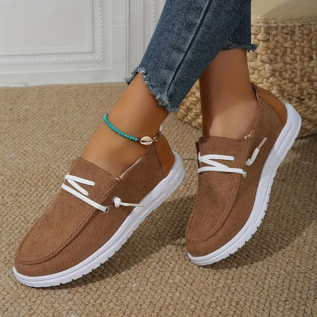 Ademende Corduroy Damesschoenen