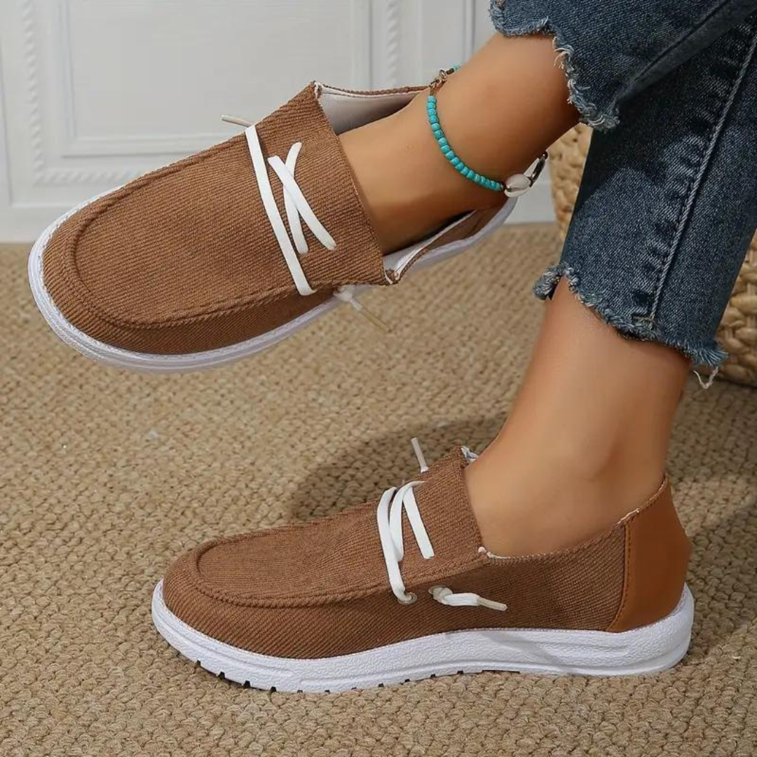 Ademende Corduroy Damesschoenen