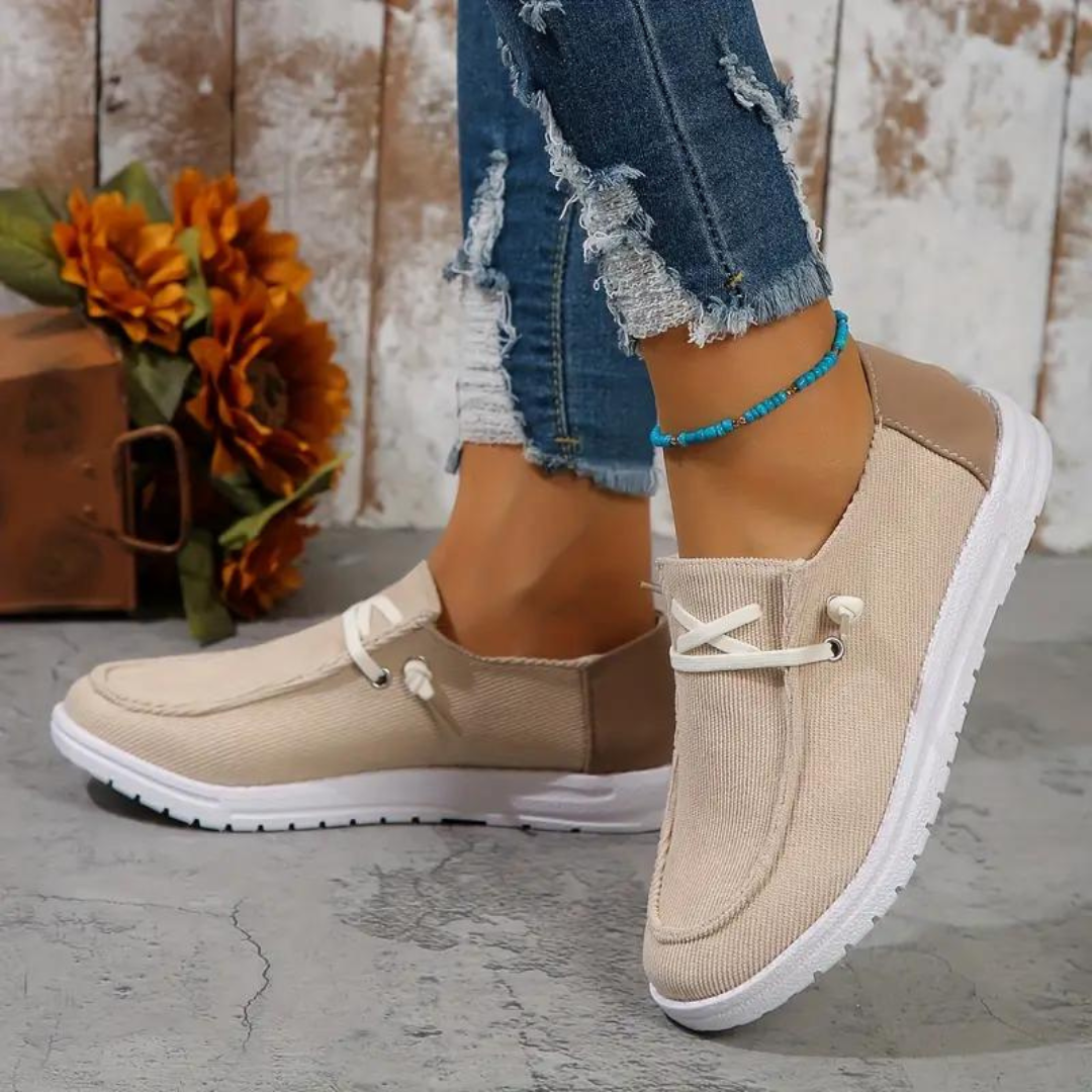 Ademende Corduroy Damesschoenen