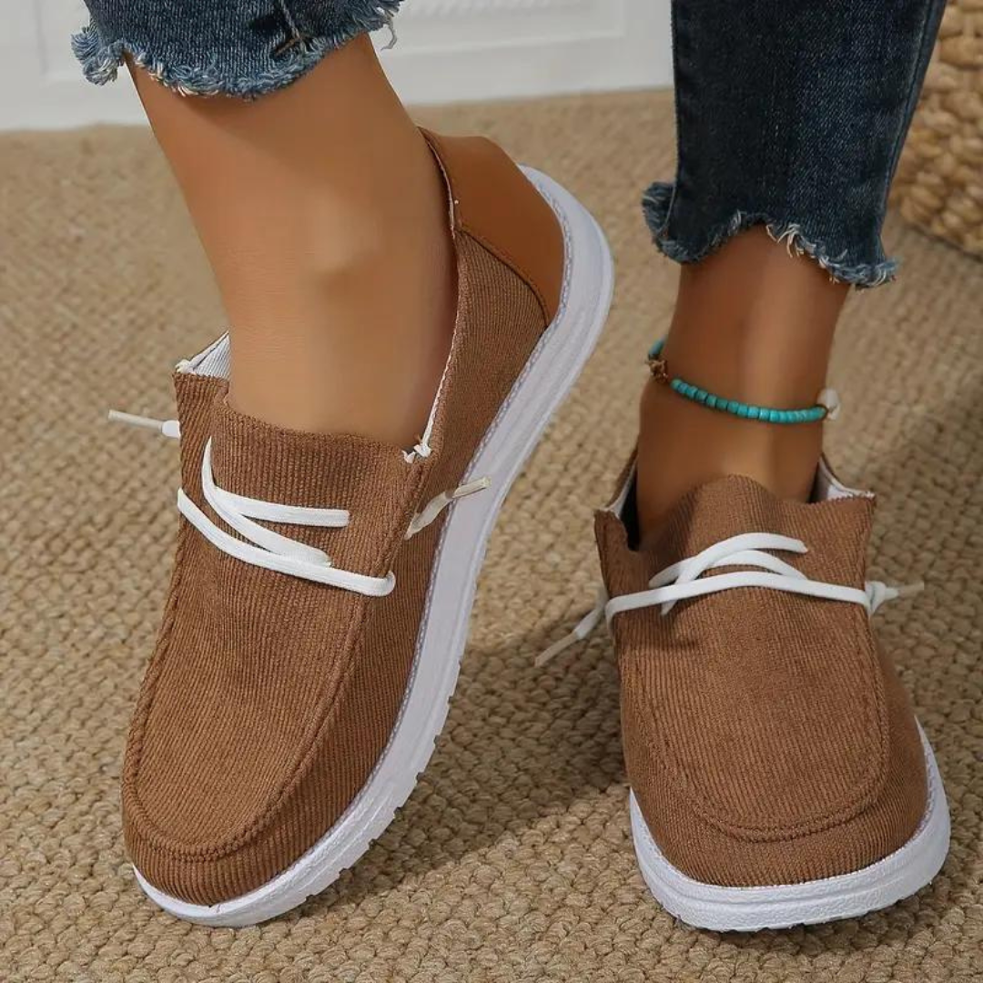 Ademende Corduroy Damesschoenen