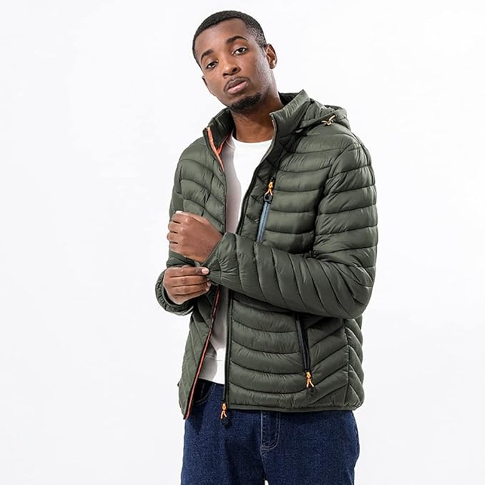 Lichtgewicht katoenen gewatteerde jas voor heren