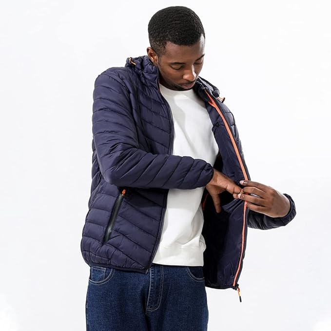 Lichtgewicht katoenen gewatteerde jas voor heren