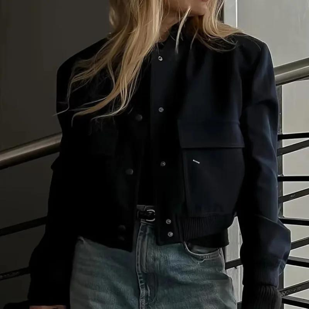 Cropped bomberjack voor dames