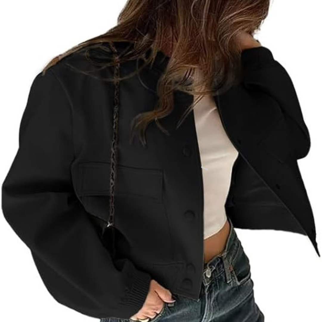 Cropped bomberjack voor dames