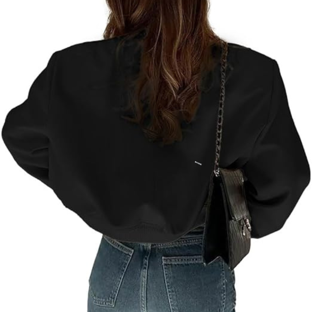 Cropped bomberjack voor dames