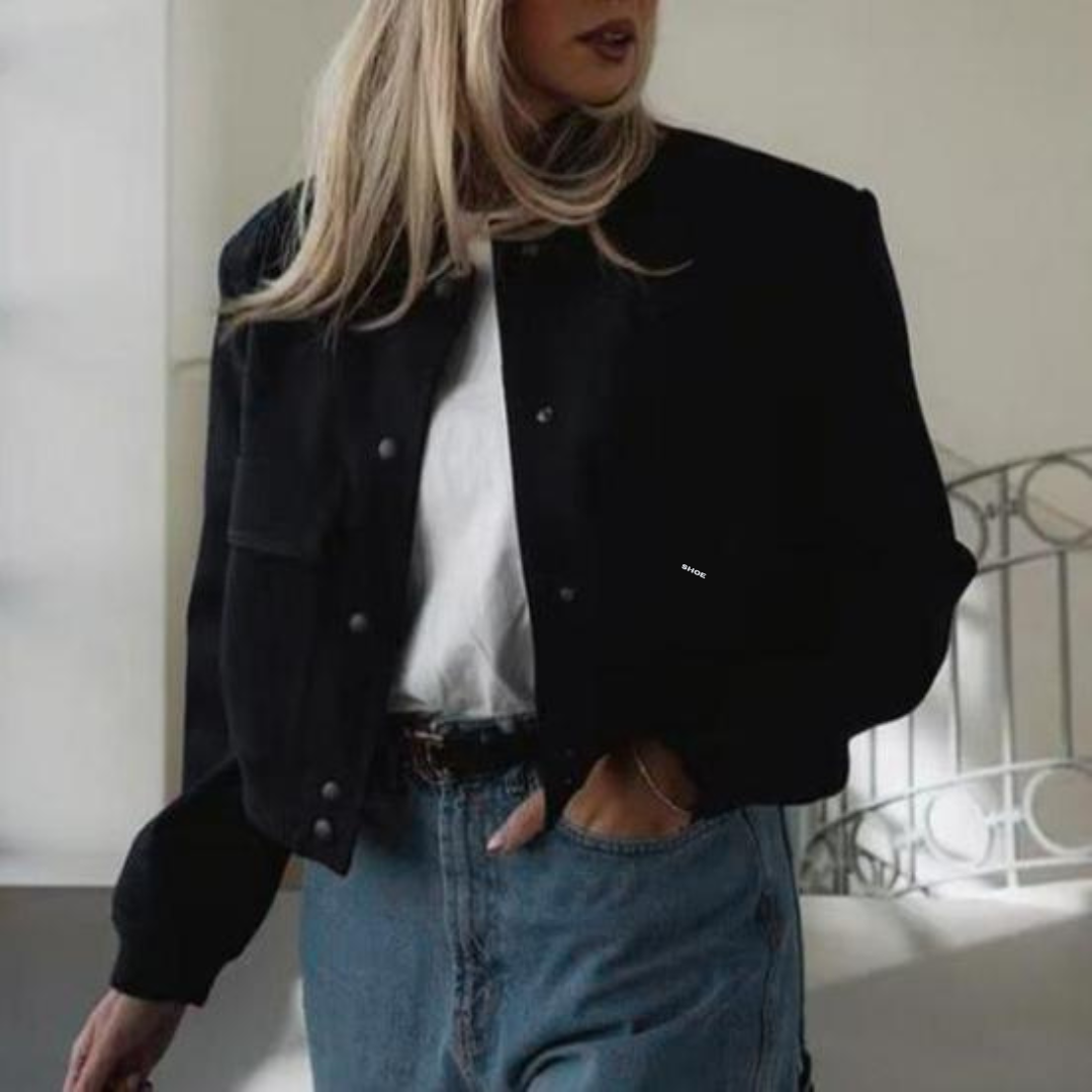 Cropped bomberjack voor dames