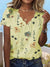 Variant image for Dames Blouse Bloemendruk Lente Losse Pasvorm Zacht Katoen-49