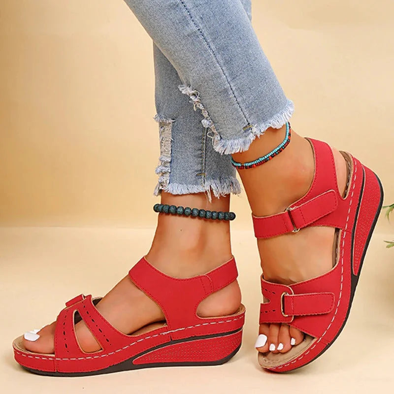 Variant image for Dames Sandalen Zwart Comfortabel Leer Orthopedisch voor Dagelijks Gebruik-4