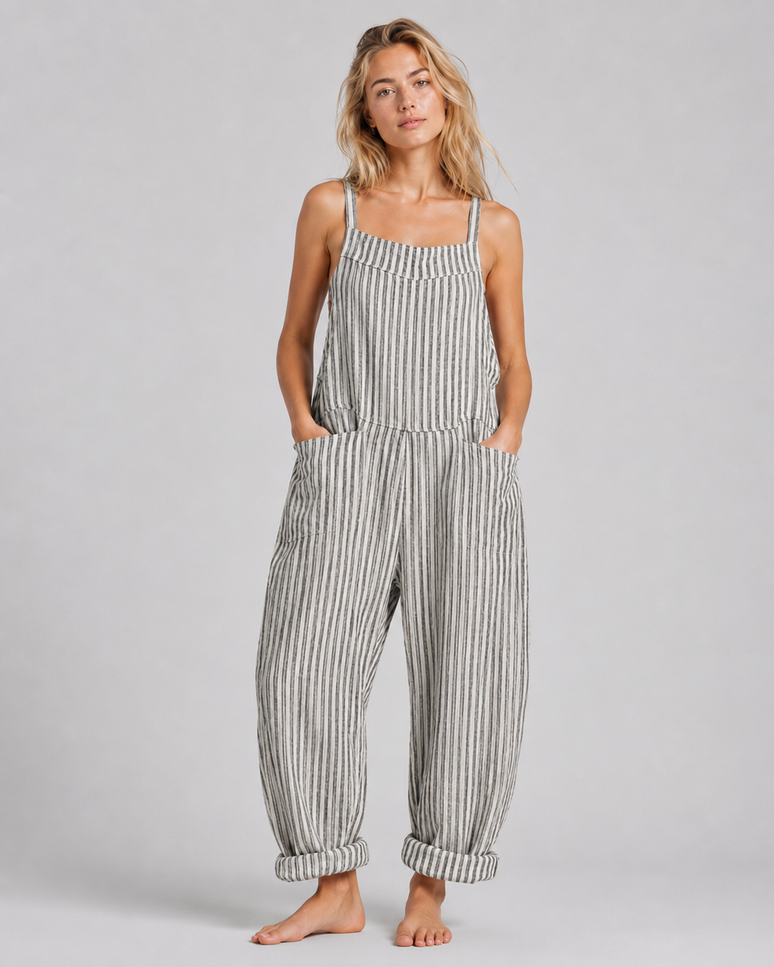 Dames Baggy Jumpsuit Luxe Stof