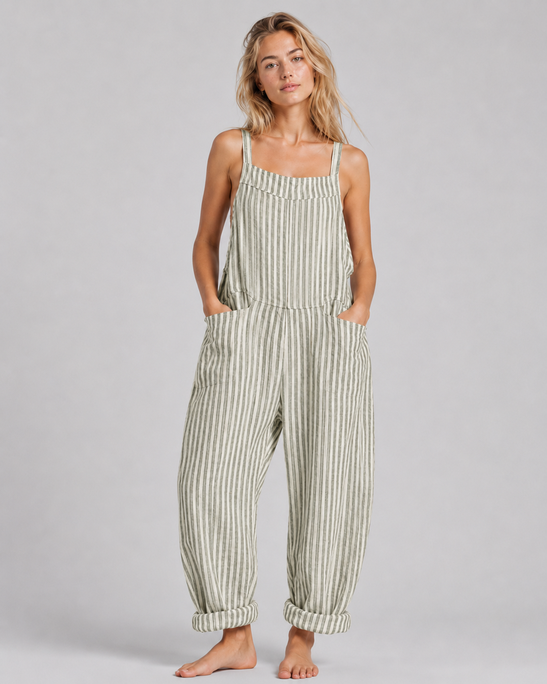 Dames Baggy Jumpsuit Luxe Stof