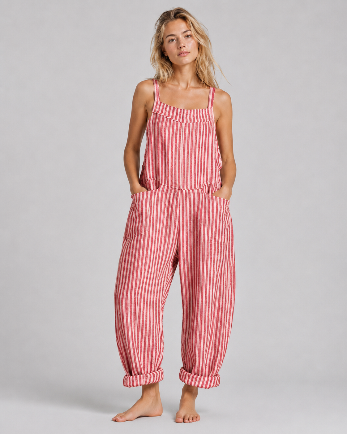 Dames Baggy Jumpsuit Luxe Stof