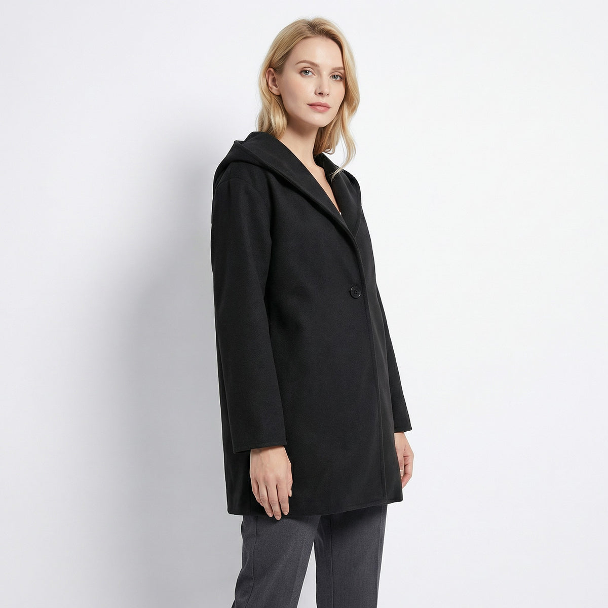 Dames Jas Winter Winddicht Met Sjaalkraag