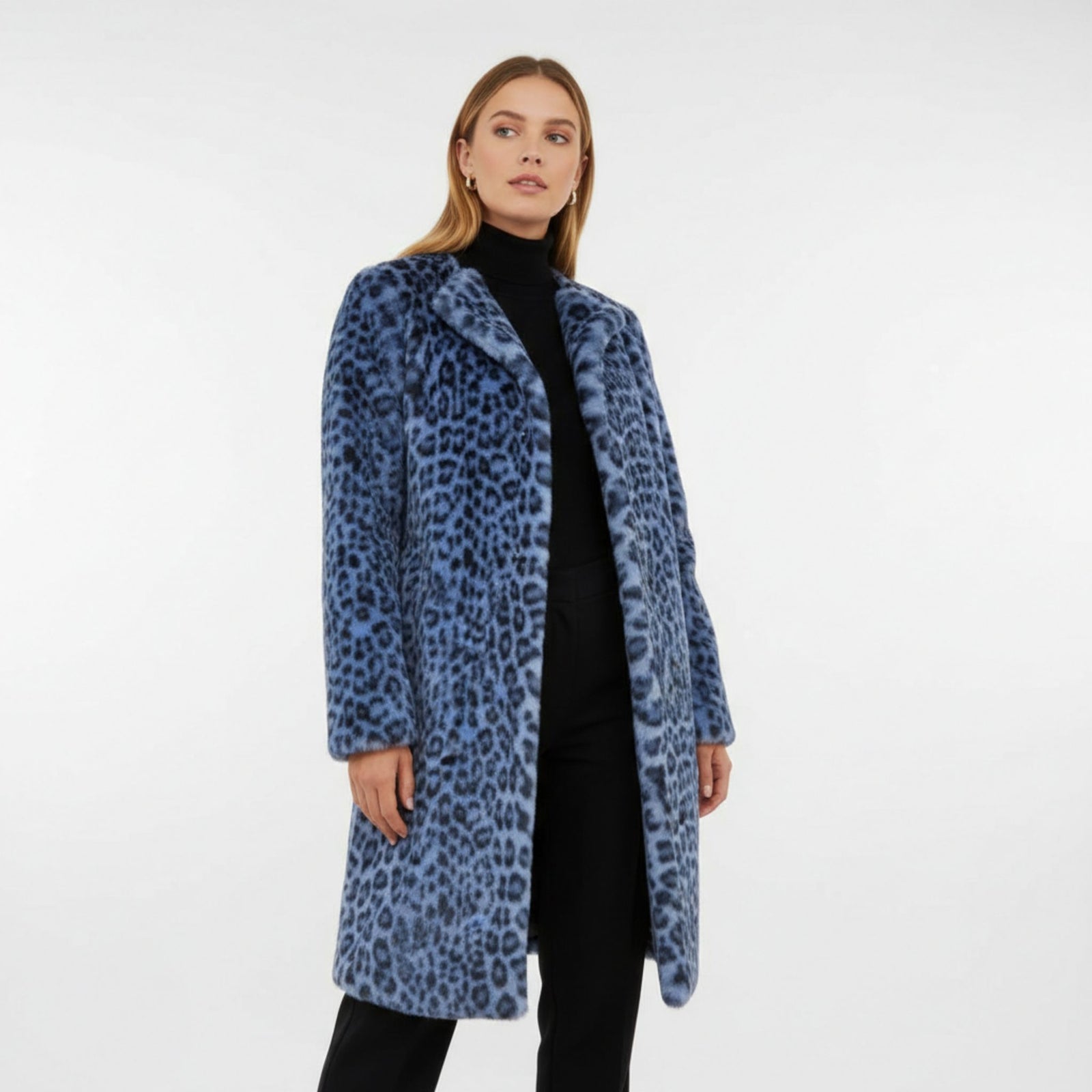 Dames Luxe Leopard Coat Chique Stijl