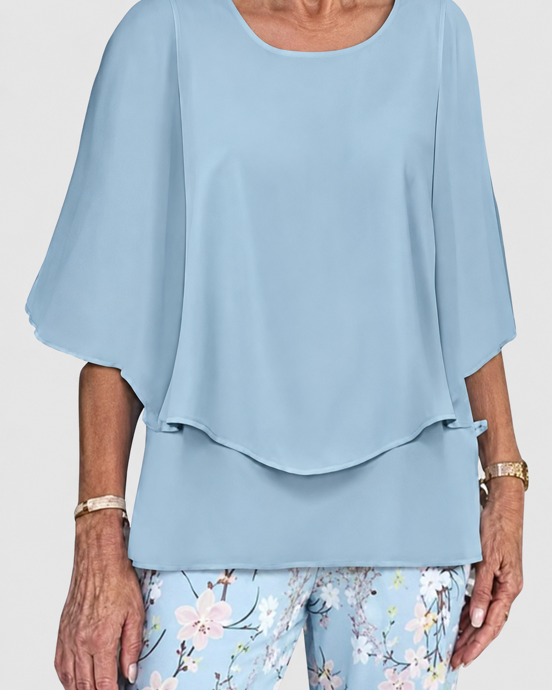 Dames Tweedelige Set Casual Chic Met Ronde Hals En Halve Mouwen