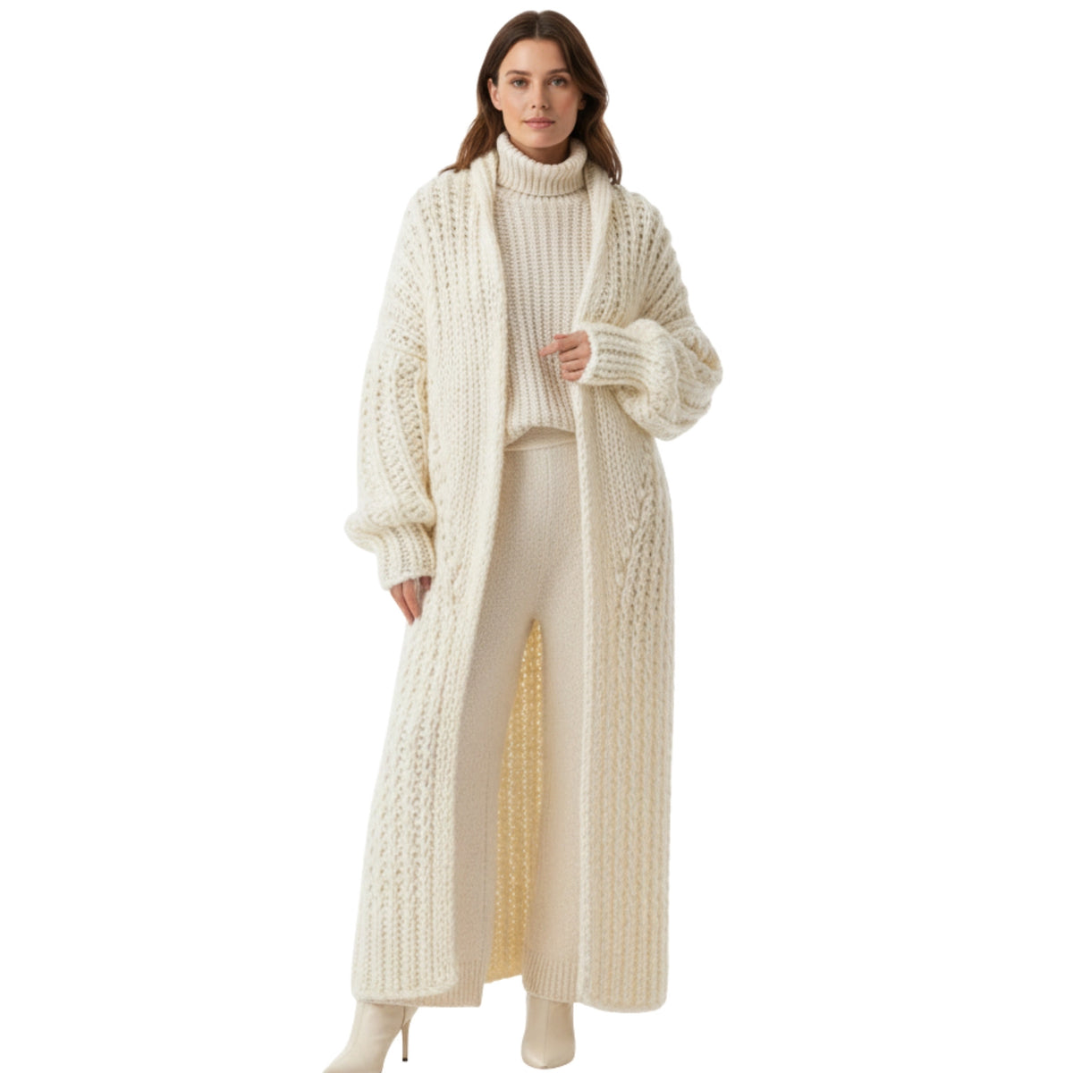 Dames Vest met Sjaalkraag en Wijde Mouwen Casual Style