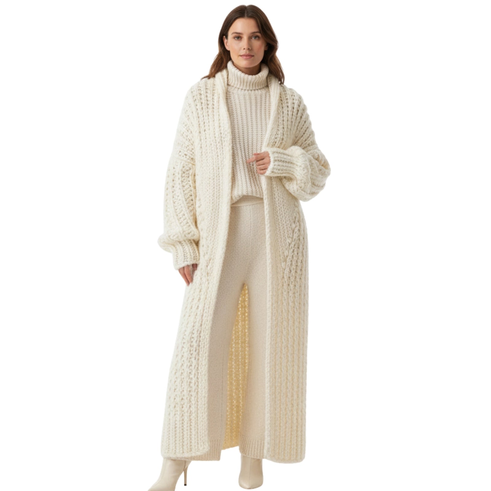 Dames Vest met Sjaalkraag en Wijde Mouwen Casual Style