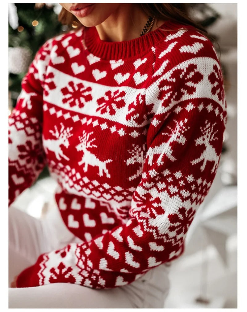 Gebreide dames kersttrui