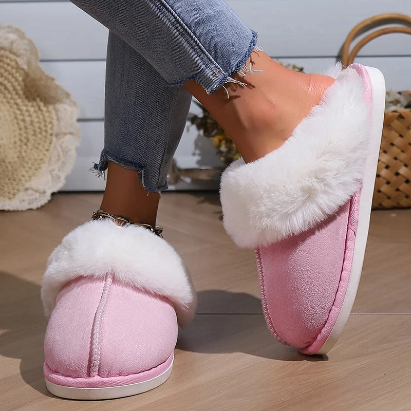 Pluche indoorpantoffels voor dames