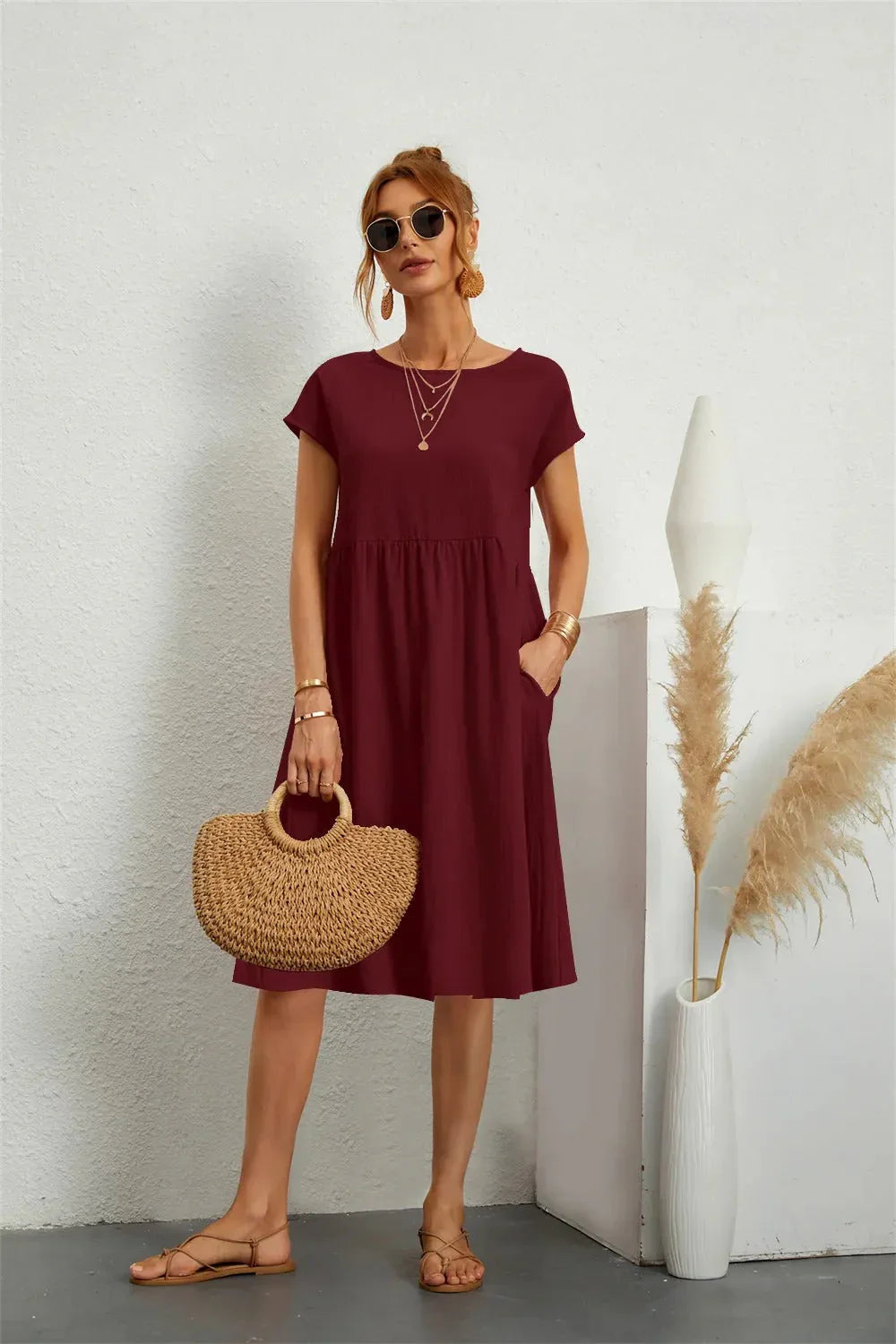 Variant image for Dames Galajurk Elegante Stijl Luxe Materiaal-57