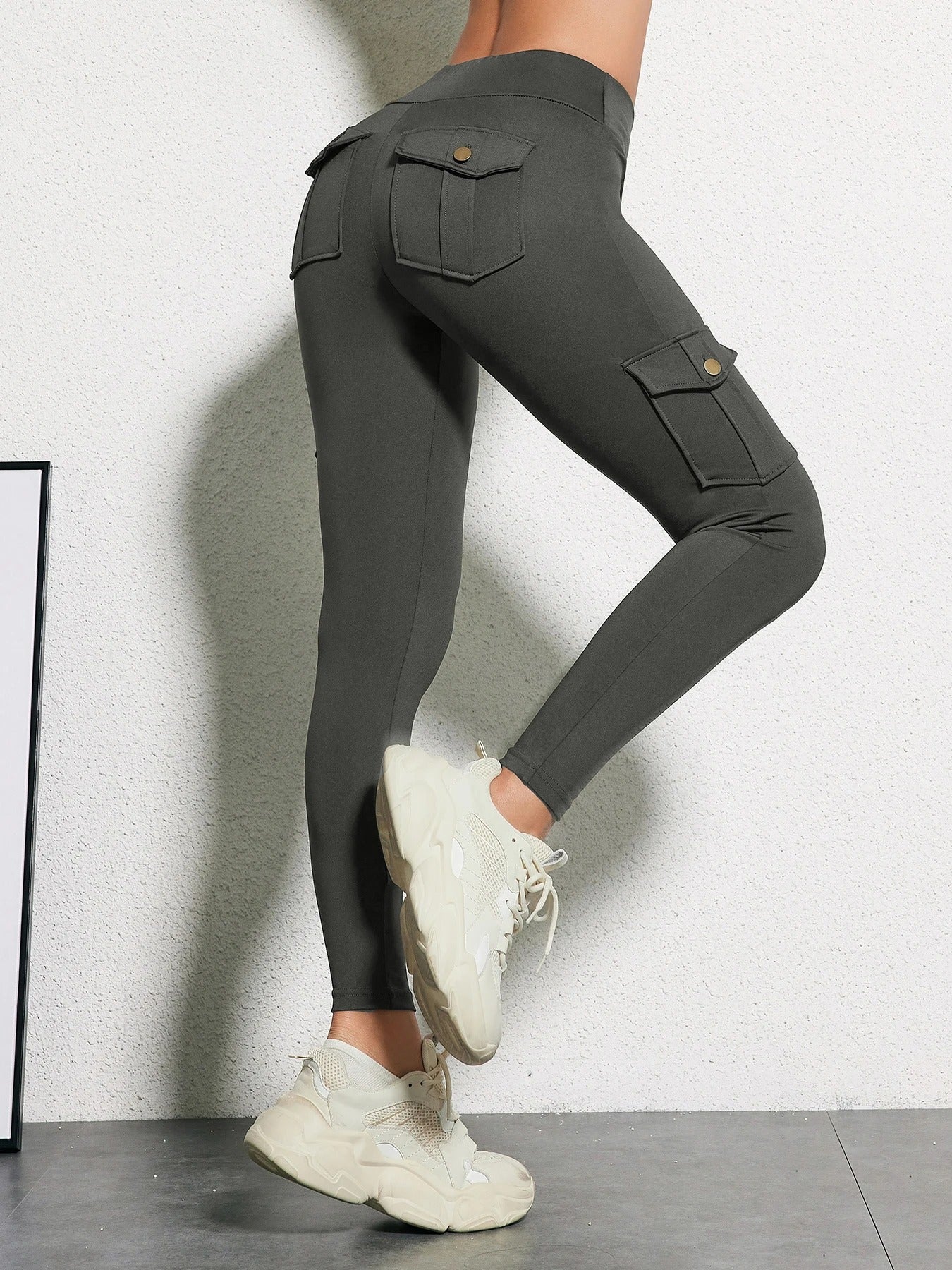 Fitnessbroek met hoge taille voor dames