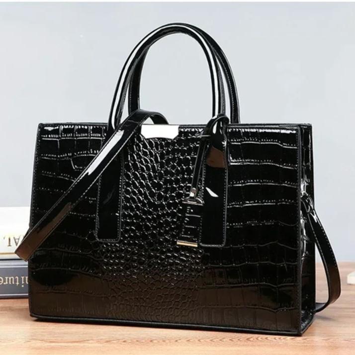Krokodillenprint Tote Tas
