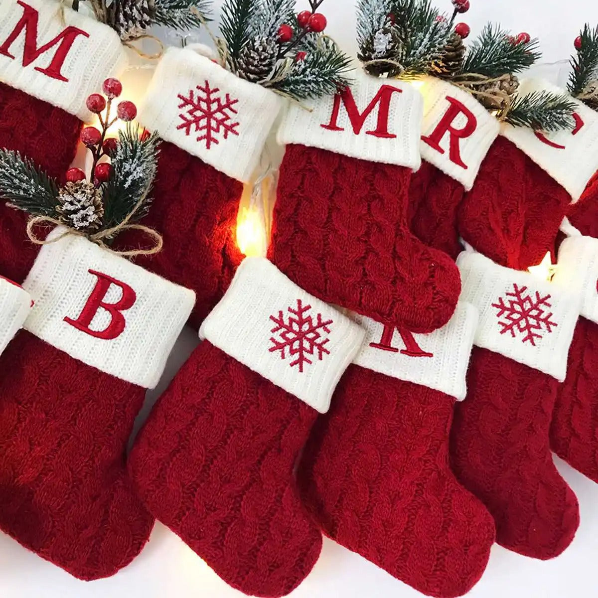 Kerstbrief gebreide sokken