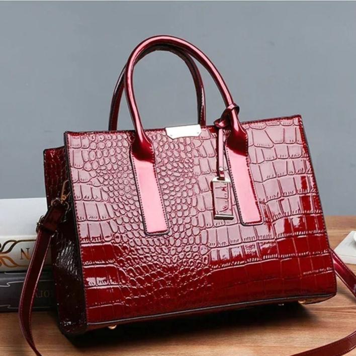 Krokodillenprint Tote Tas