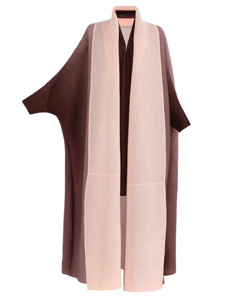 Gradiënt geplooide trenchcoat voor dames