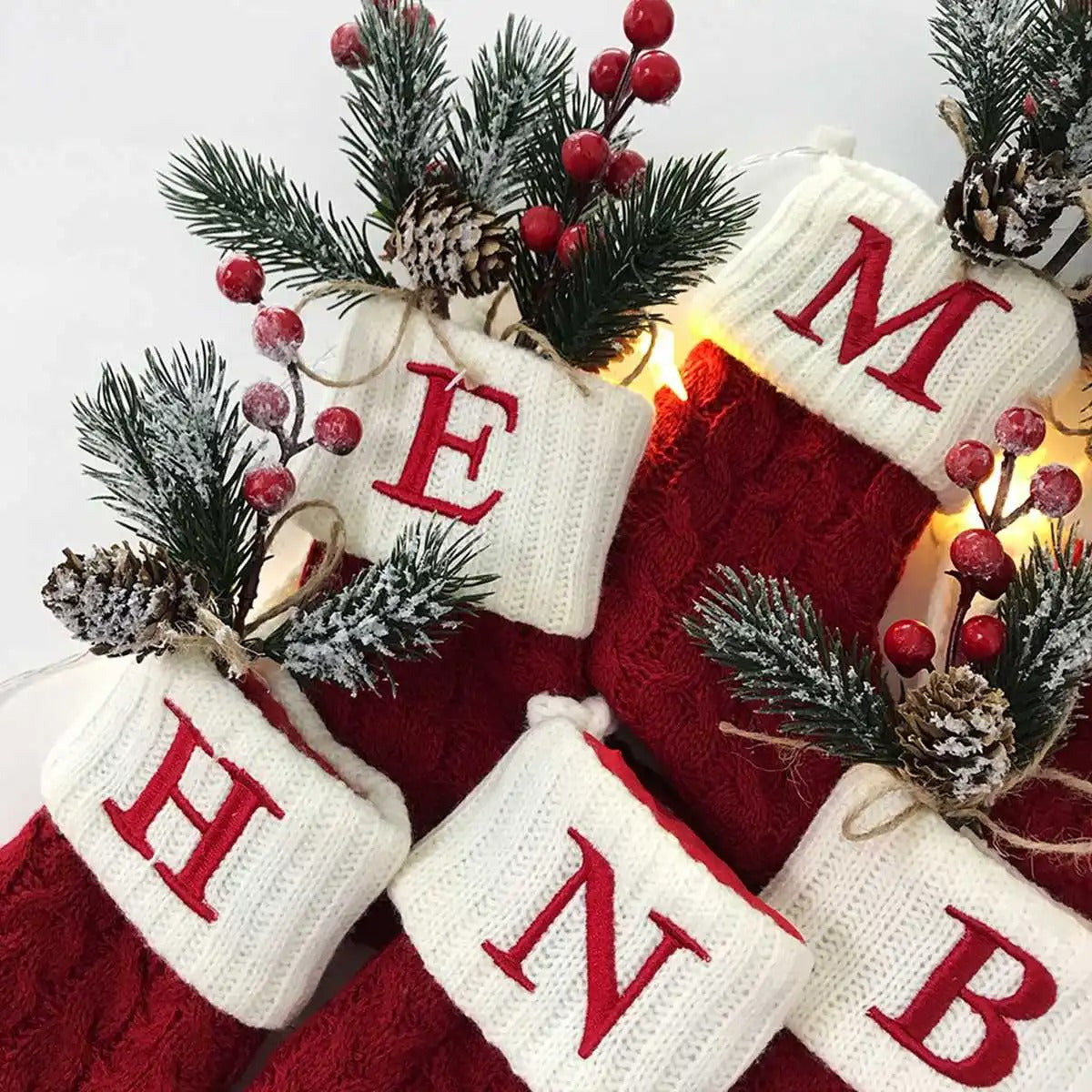 Kerstbrief gebreide sokken