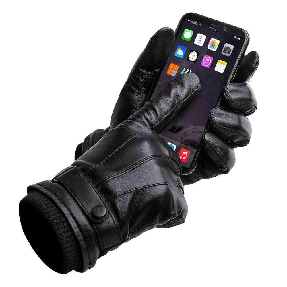 Leren heren winterhandschoenen