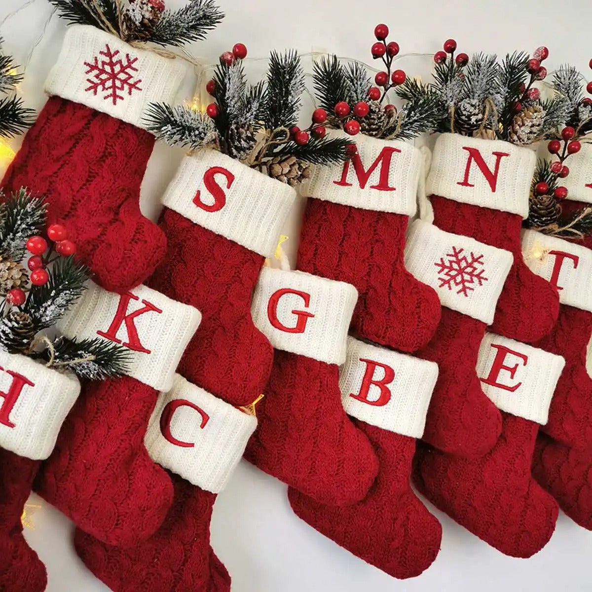 Kerstbrief gebreide sokken
