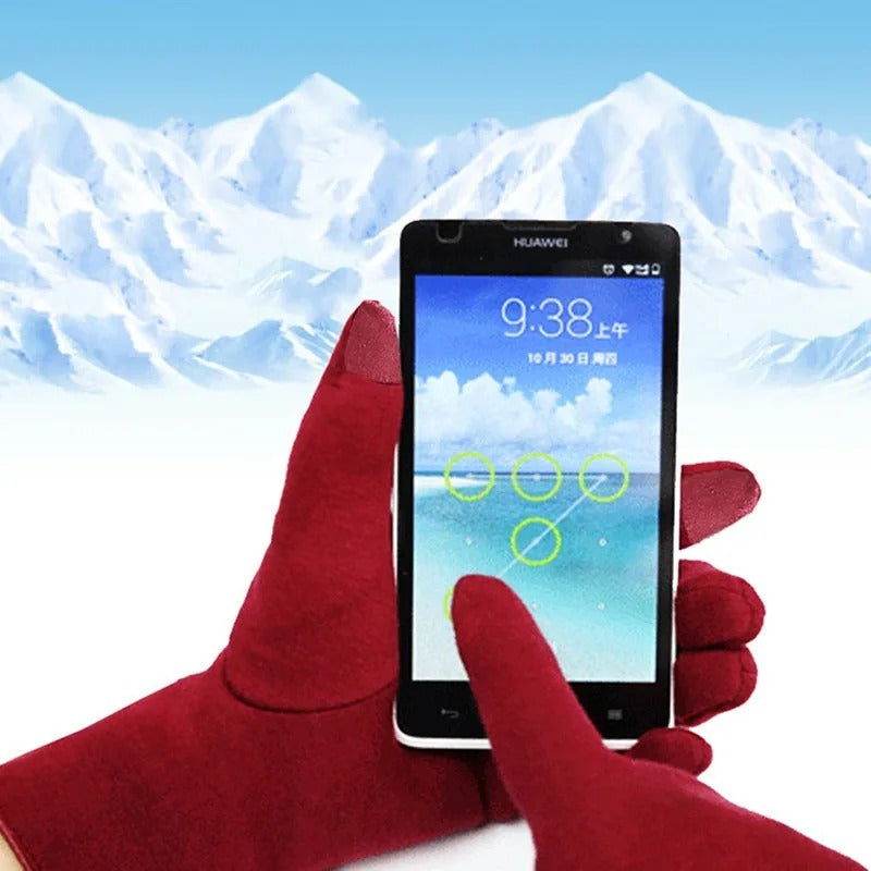 Fleece gevoerde thermische wanten voor dames