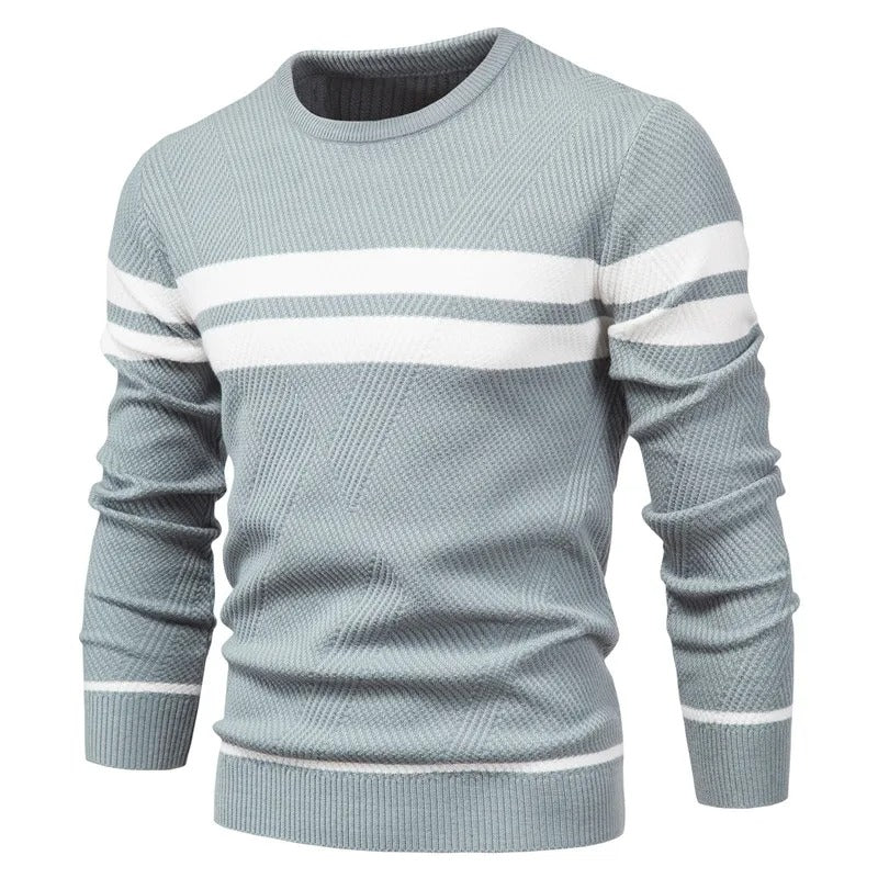 Heren O-neck Lappendeken Trui