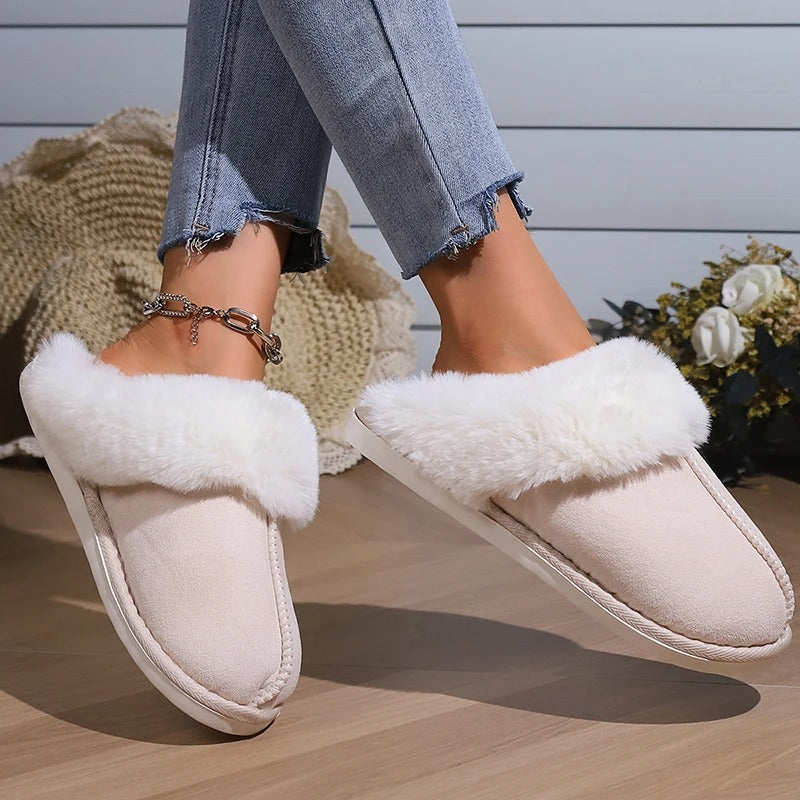 Pluche indoorpantoffels voor dames