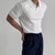 Heren Gebreid Jacquard Poloshirt