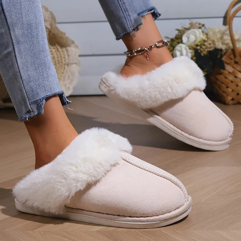 Pluche indoorpantoffels voor dames