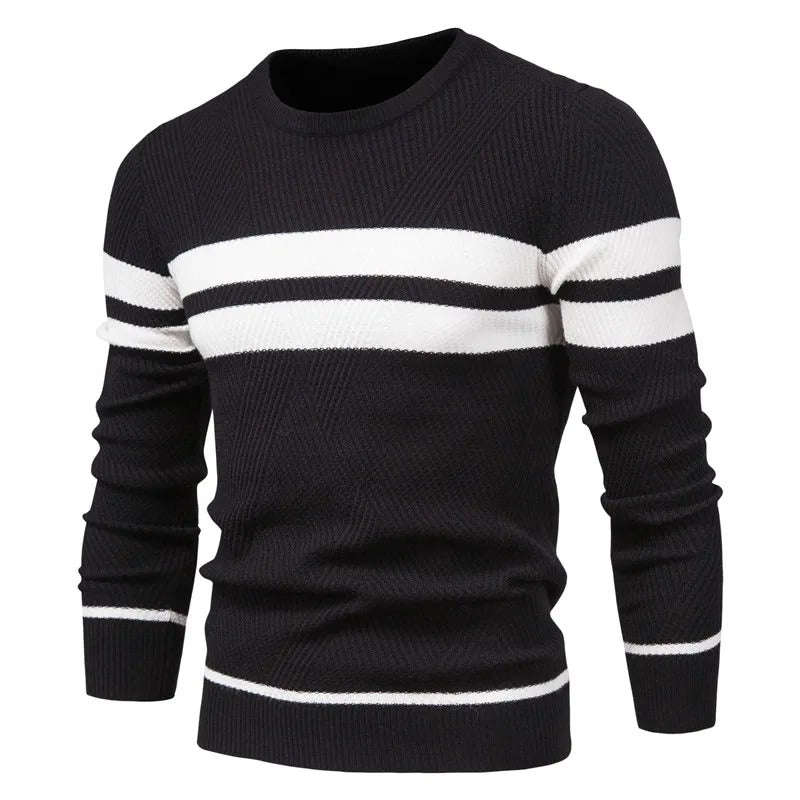 Heren O-neck Lappendeken Trui