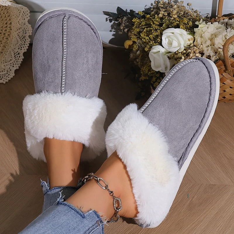 Pluche indoorpantoffels voor dames