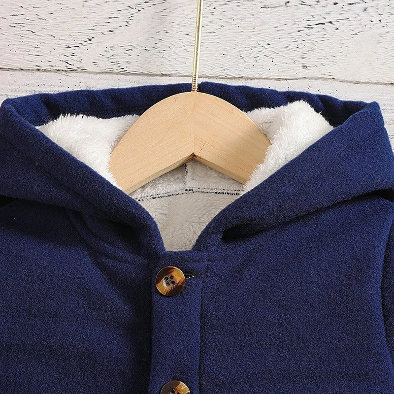 Verdikte fleecejas voor kinderen met capuchon