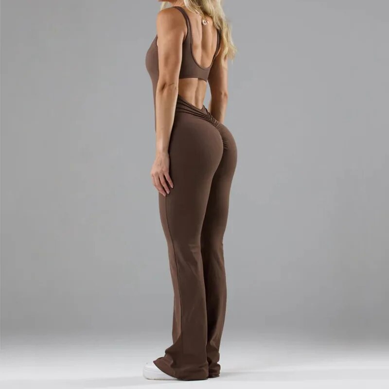 Dames Jumpsuit Feestelijk Met Uitlopende Pijpen Polyester-6