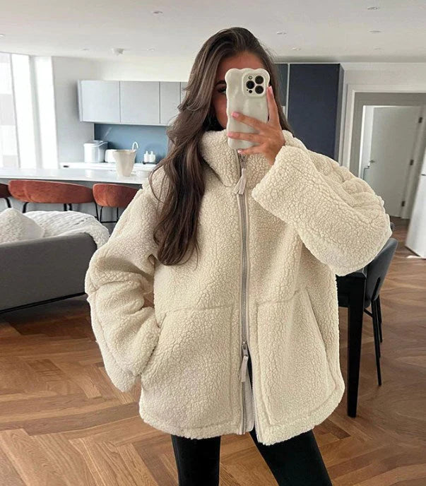Dames Jas Winter Losse Pasvorm Zacht Ademend Materiaal-2