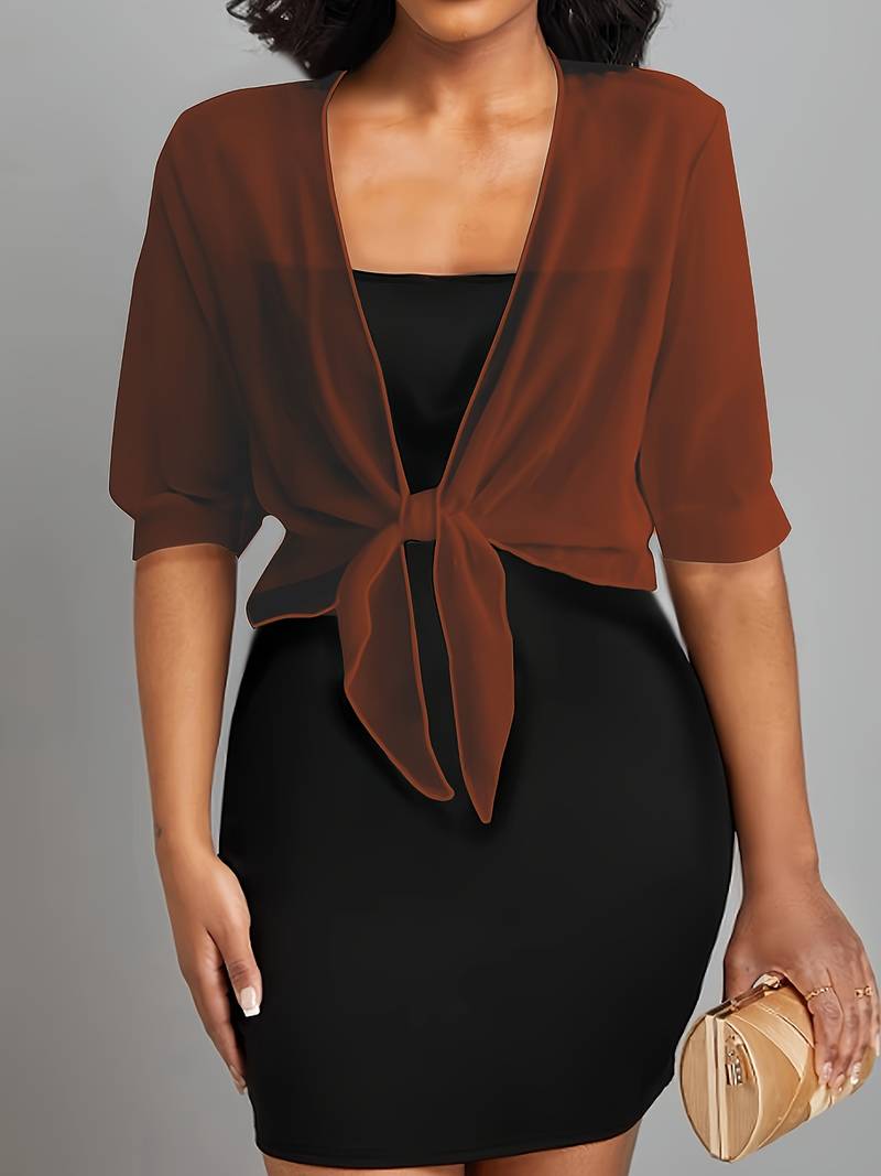 Variant image for Dames Blouse Lente Open Front 100% Katoen Ademend Casual-9
