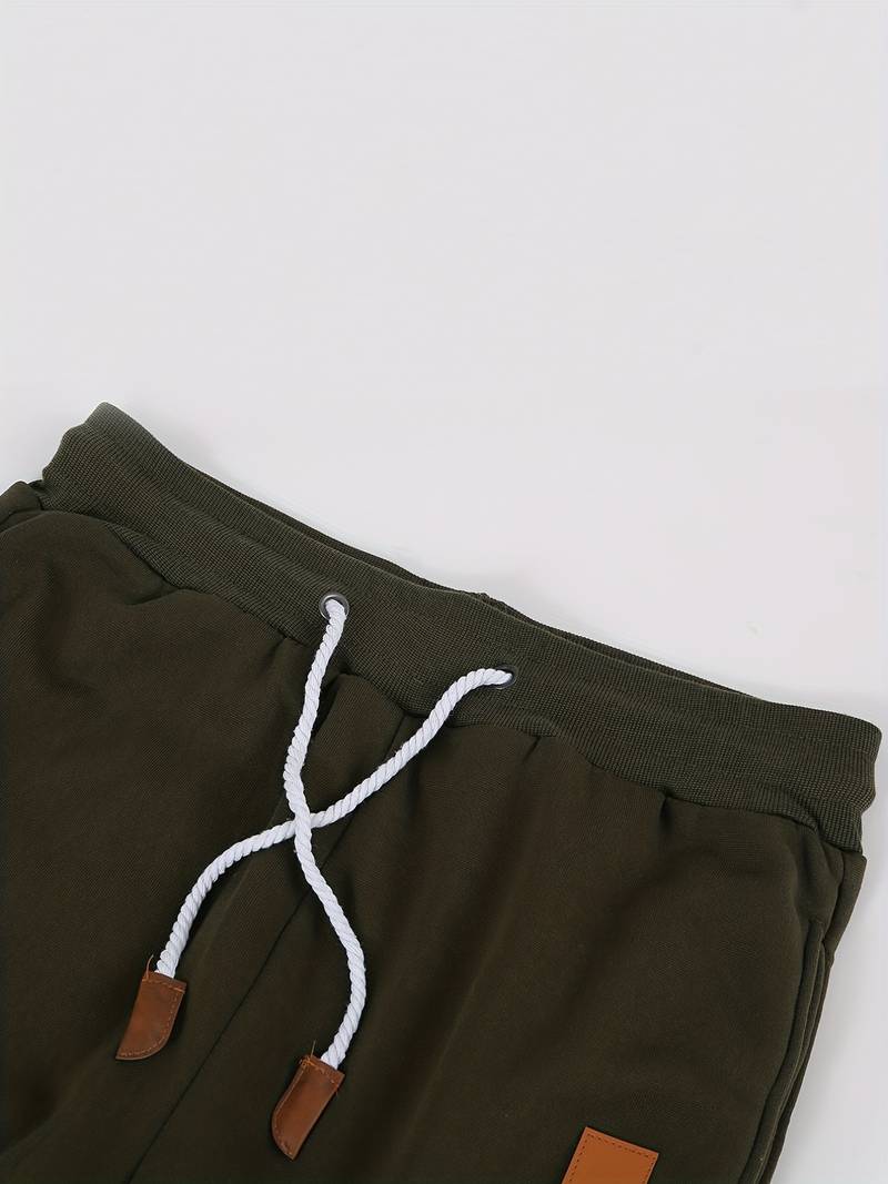 Heren Casual Broek Losse Pasvorm Katoen Met Snoertrek-4