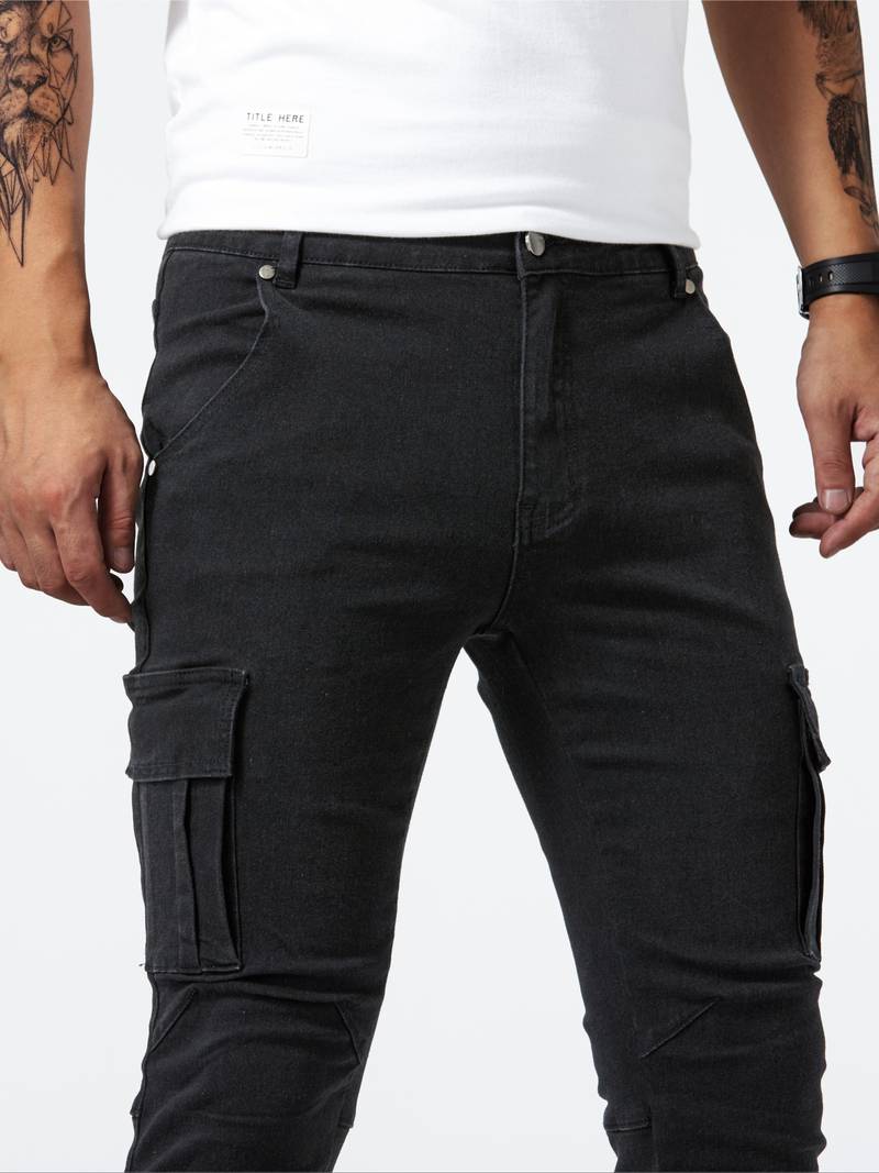 Heren Cargo Broek Slim Fit Katoen Met Praktische Zakken-4
