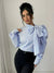 Dames Shirt Gestreept Met Grote Slijpstaart Katoenmix-3