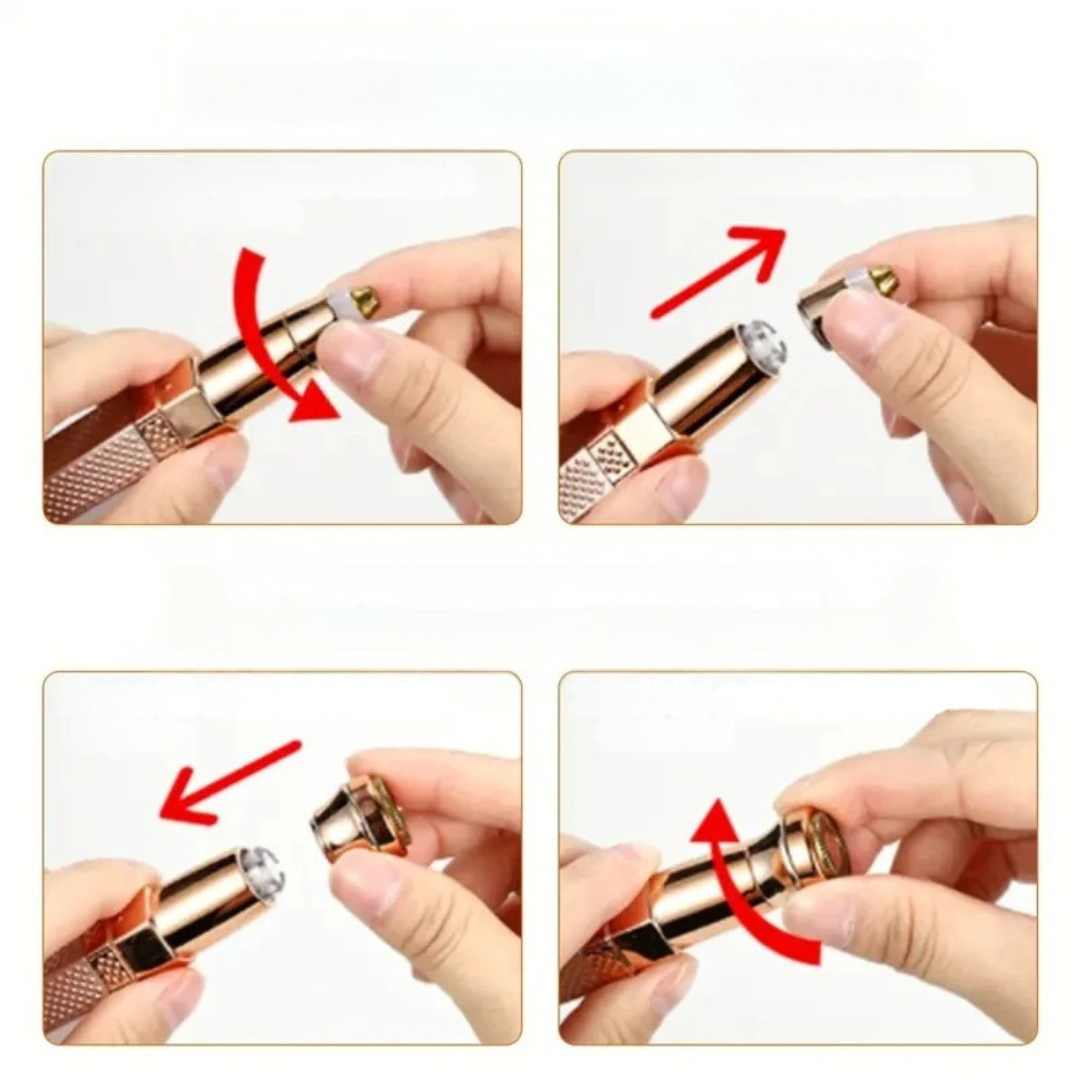 2-in-1 wenkbrauw scheermes en haar scheerapparaat