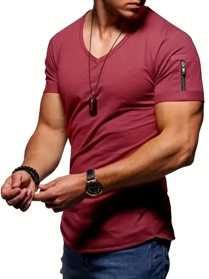 Variant image for Heren T-Shirt V-Hals Casual 100% Katoen-6