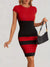 Variant image for Dames Kleurblokjurk Figuur-hugging Polyester voor Zomer-17